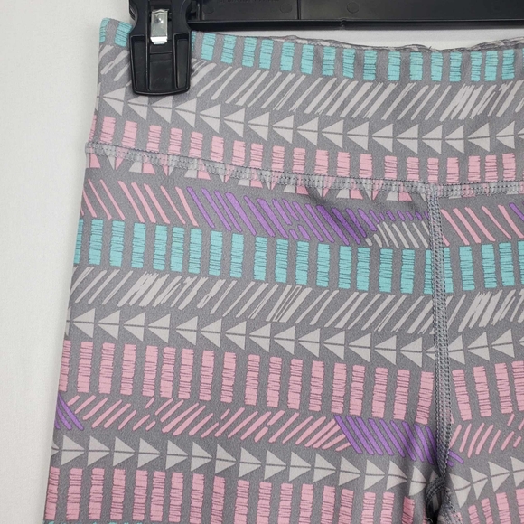 Eddie Bower Girls Leggings Gray Pastel Tribal Print Size Large 14/16 - Picture 3 of 10